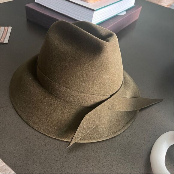 Frank Glive Olive 100% Wool Olive Green Fedora - Picture 6 of 6